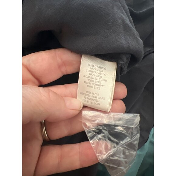 Rebecca Taylor Black Silk Blouse With Lace Detail Size L - Picture 5 of 6